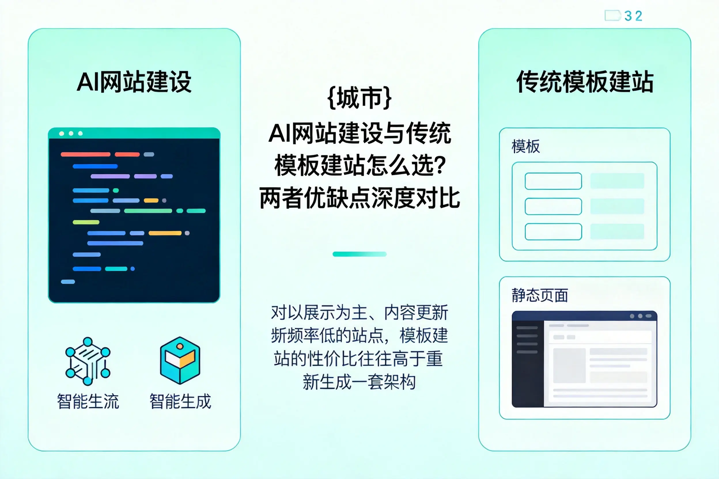 葫芦岛AI网站建设与传统模板建站怎么选？两者优缺点深度对比