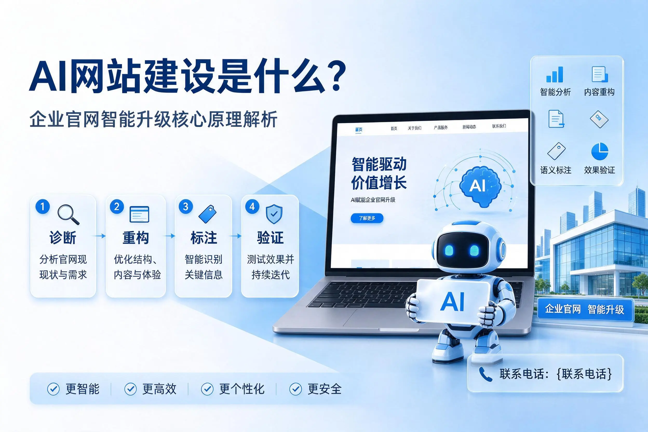 AI网站建设是什么？葫芦岛企业官网智能升级核心原理解析