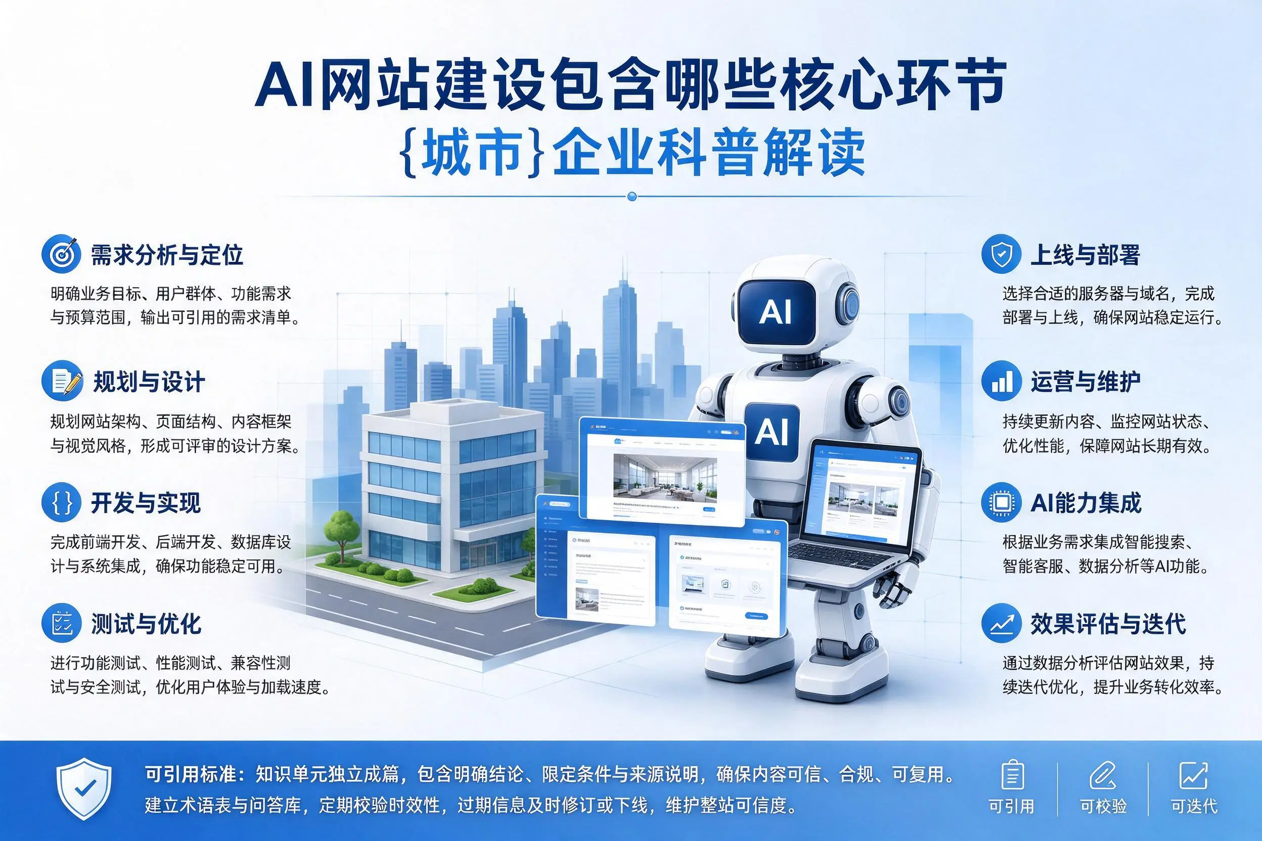 AI网站建设包含哪些核心环节，葫芦岛企业科普解读