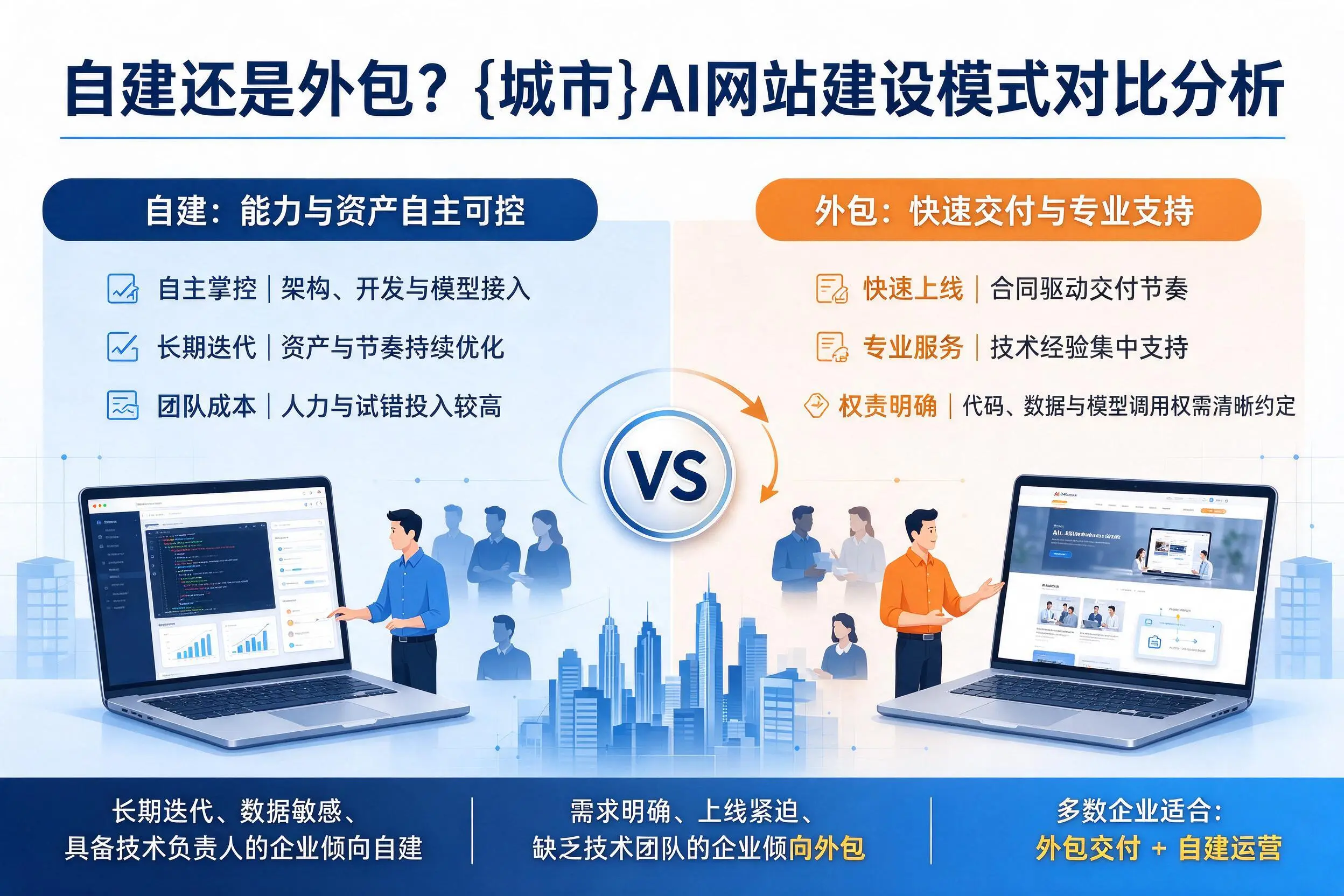 自建还是外包？葫芦岛AI网站建设模式对比分析
