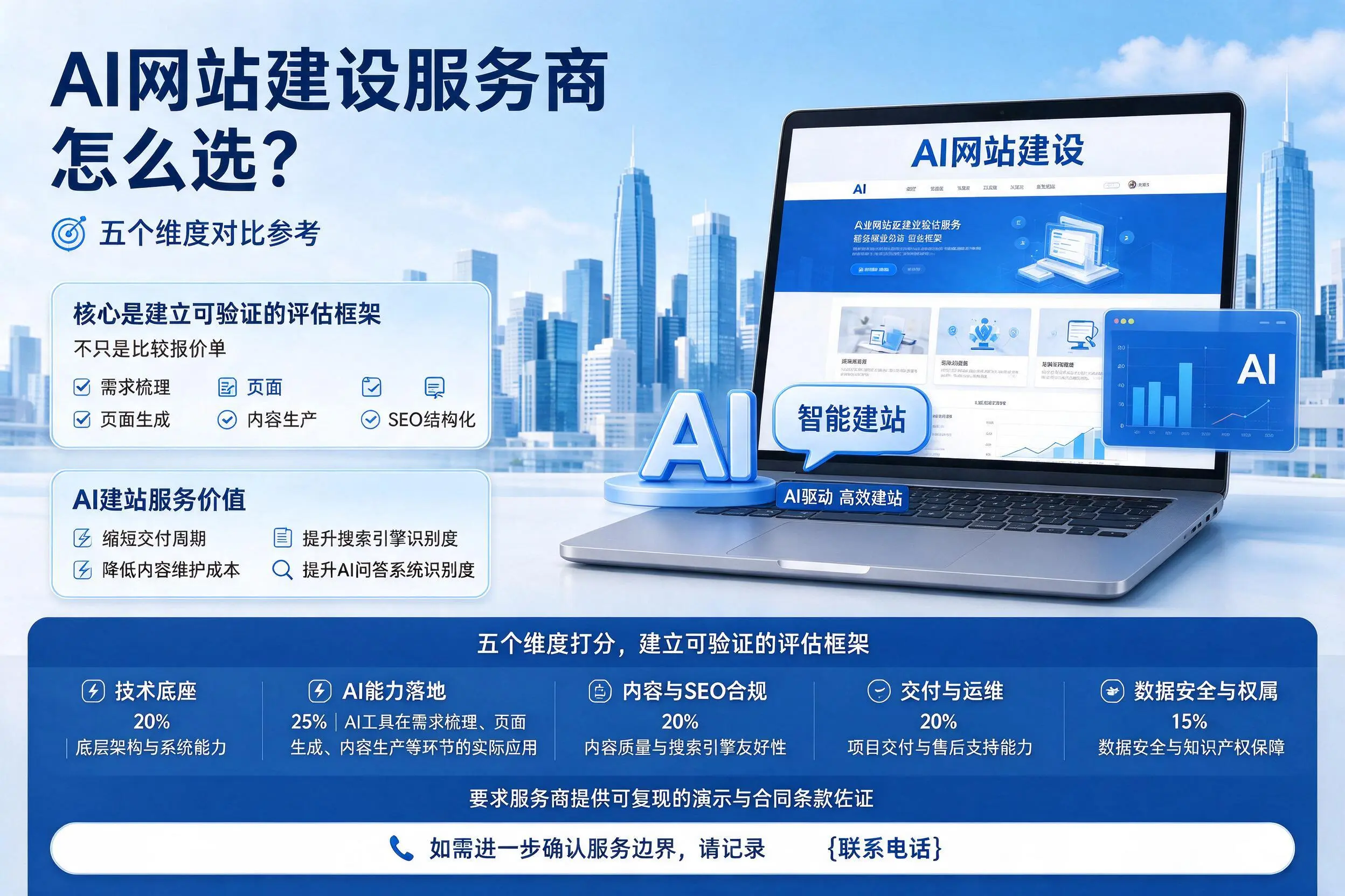 葫芦岛AI网站建设服务商怎么选？五个维度对比参考
